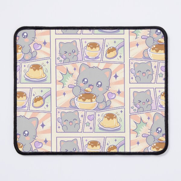 Item preview, Kawaii Gray Kitten Pudding designed and sold by Gift Phrase Studio.