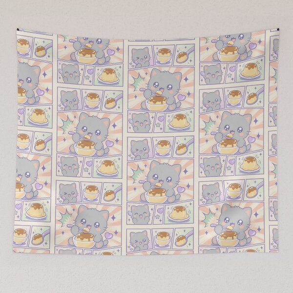 Item preview, Kawaii Gray Kitten Pudding designed and sold by Magmashup.