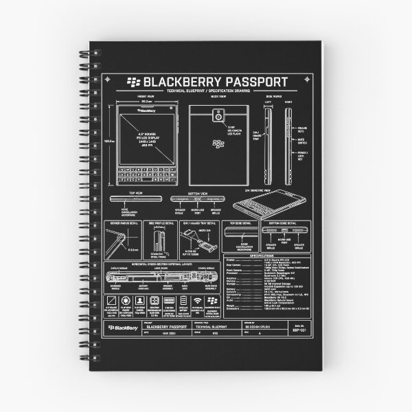 Item preview, BlackBerry Passport Technical Blueprint – Retro QWERTY Smartphone Schematic Art designed and sold by Stinky Lincy's Apparel Company.