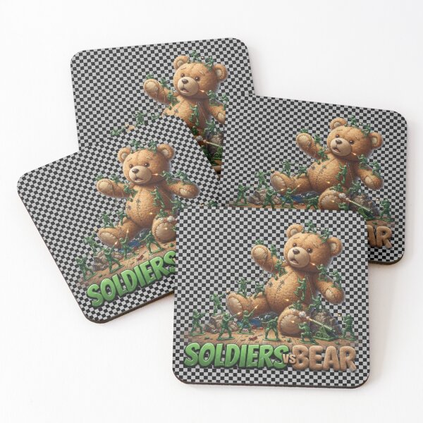 Item preview, Soldiers vs Bear – Toy Attack Scene designed and sold by MalinStyle.