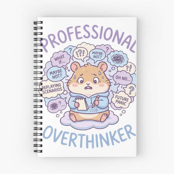 Item preview, Professional Overthinker Funny Cute Hamster Anxiety designed and sold by axelpua.