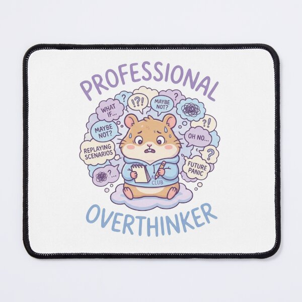 Item preview, Professional Overthinker Funny Cute Hamster Anxiety designed and sold by axelpua.