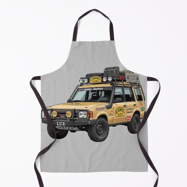 Item preview, Land Rover Discovery Camel Trophy Custom Yellow Vintage 4x4 SUV Illustration designed and sold by Motorline44.