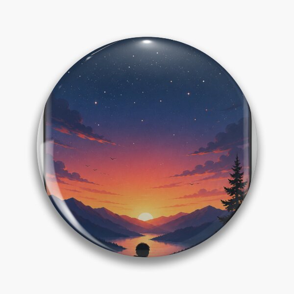 Item preview, Midnight Dreamscape | Aesthetic Moon & Sunset Landscape Phone Case designed and sold by Cutecatties.