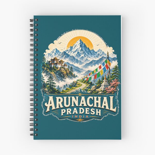 Item preview, Arunachal Pradesh India Vintage Himalayan Mountain Travel Poster designed and sold by Eclipse 3699.