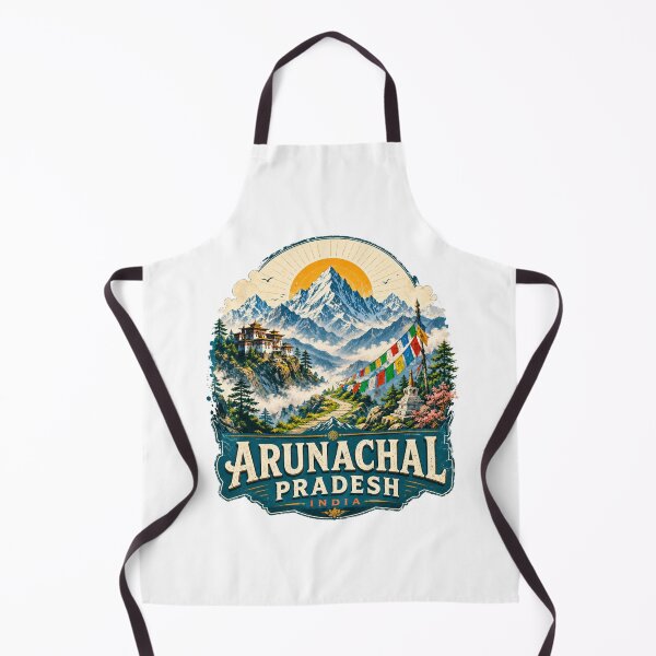 Item preview, Arunachal Pradesh India Vintage Himalayan Mountain Travel Poster designed and sold by Eclipse 3699.