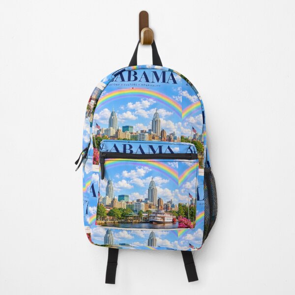 Item preview, Alabama Travel Poster | Vintage Rainbow Waterfront | USA Wall Art designed and sold by ElartedeNoel.
