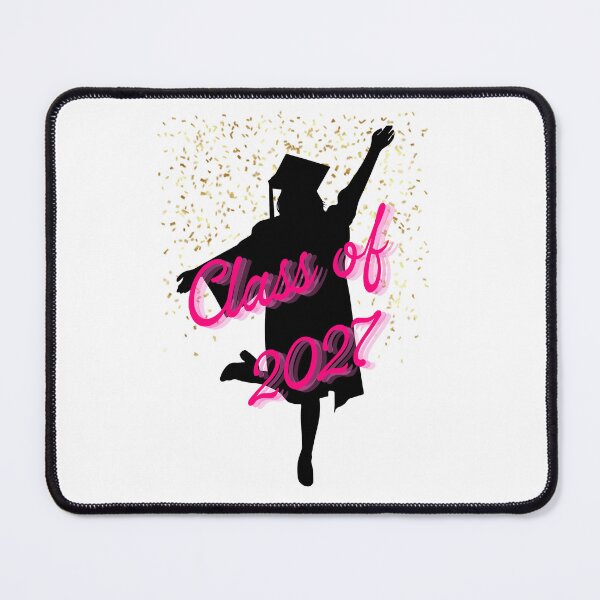 Item preview, Dark Pink Class of 2027 Female Silhouette Cap & Gown designed and sold by JaymeOctober.