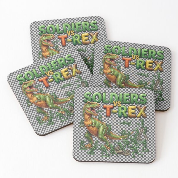 Item preview, Soldiers vs T‑Rex – Dinosaur Battle Scene designed and sold by MalinStyle.