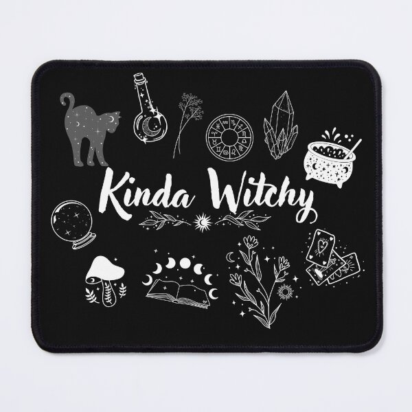 Item preview, Kinda Witchy with White Monochrome Doodles designed and sold by JaymeOctober.