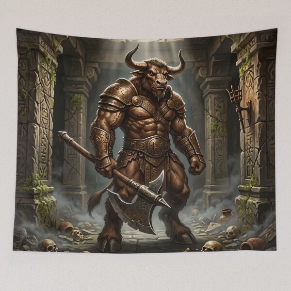 Item preview, Minotaur Warrior in Dark Dungeon Labyrinth designed and sold by Utopian-Magic.