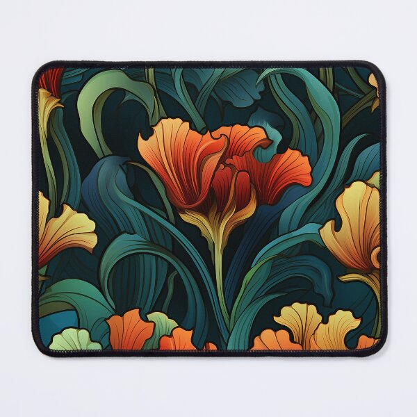 Item preview, Art Nouveau Romantic Flowers And Luxurious Leaves Design designed and sold by DEC02.
