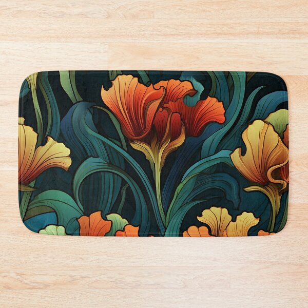 Item preview, Art Nouveau Romantic Flowers And Luxurious Leaves Design designed and sold by DEC02.