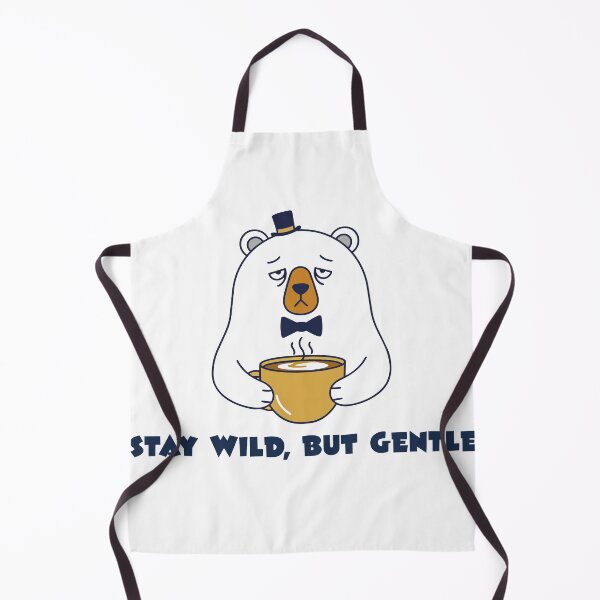 Item preview, "Stay Wild, But Gentle" Sophisticated Polar Bear Coffee Art - Dapper Bear with Bowtie Design - Cozy Morning Graphic designed and sold by BestChoiceService.