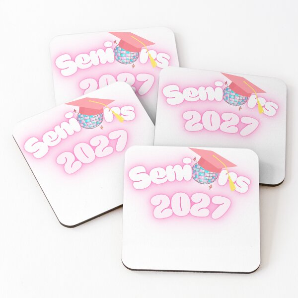 Item preview, Pink Seniors 2027 with Disco Ball & Graduation Cap designed and sold by JaymeOctober.