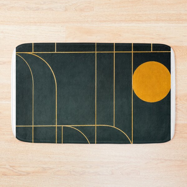 Item preview, Golden Lines in Deep Teal designed and sold by pamelastasczak.