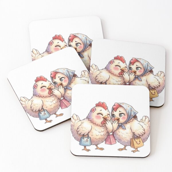 Item preview, Gossiping Chicken Friends designed and sold by DailyDoodlesBySumbul.