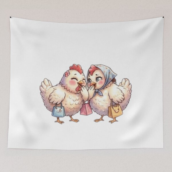 Item preview, Gossiping Chicken Friends designed and sold by DailyDoodlesBySumbul.