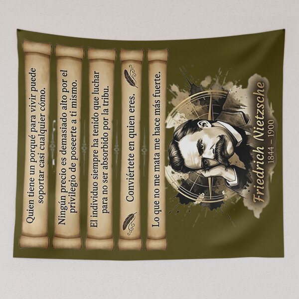 Item preview, Friedrich Nietzsche Retrato y Frases Célebres de Filosofía designed and sold by Alchemy Forge.