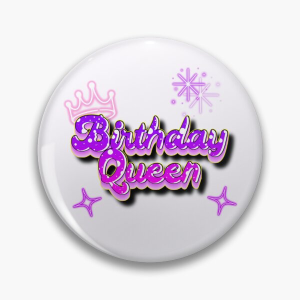Item preview, Birthday Queen Gradient Purple 80s Airbrush & Graffiti Look designed and sold by JaymeOctober.