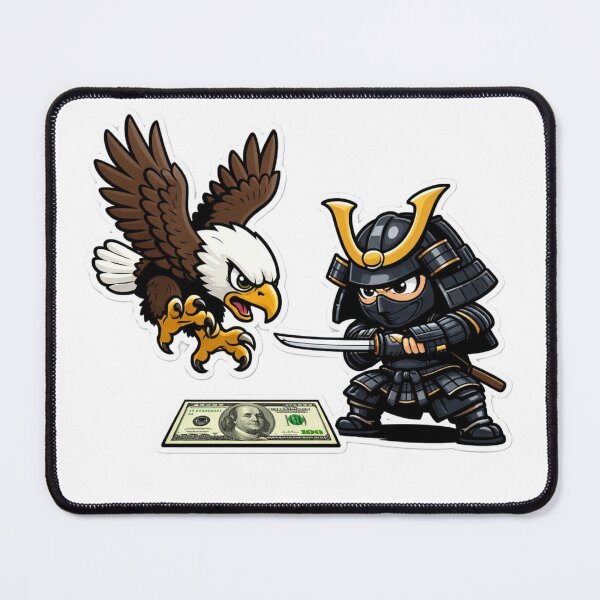 Item preview, American Eagle vs Samurai Ninja Cartoon designed and sold by SNC3421.