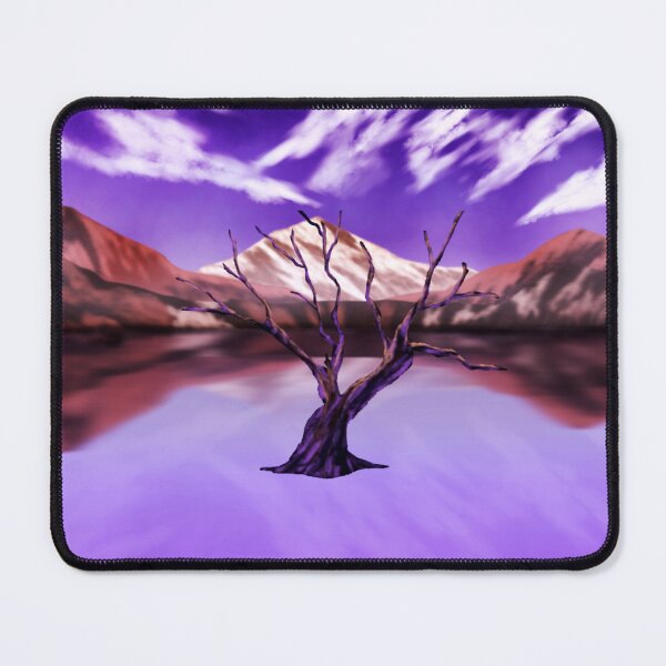 Item preview, Purple Sea Landscape Painting with Mountains and Tree designed and sold by CanvasCharms.
