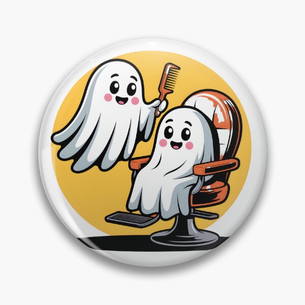 Item preview, Cute Ghost Barber Haircut Cartoon designed and sold by DariaOltes.