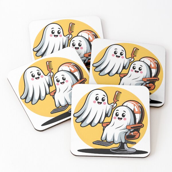 Item preview, Cute Ghost Barber Haircut Cartoon designed and sold by DariaOltes.