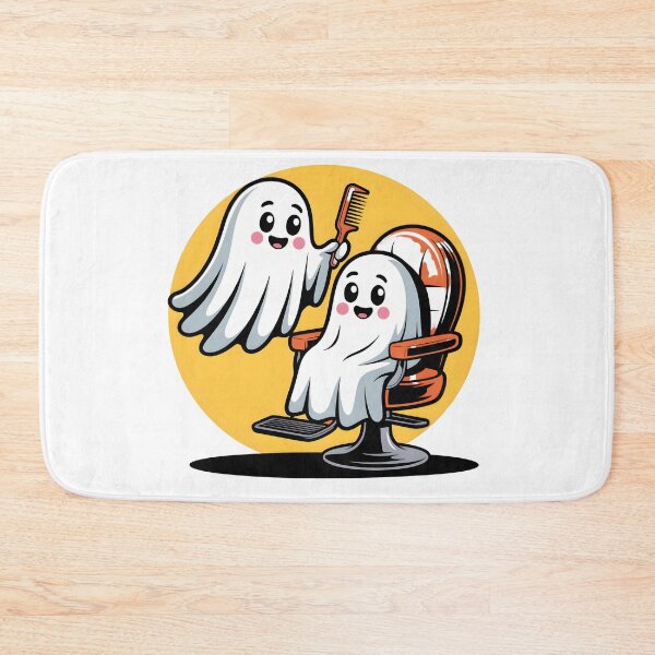 Item preview, Cute Ghost Barber Haircut Cartoon designed and sold by DariaOltes.