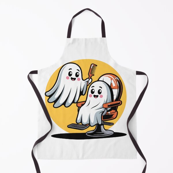 Item preview, Cute Ghost Barber Haircut Cartoon designed and sold by DariaOltes.