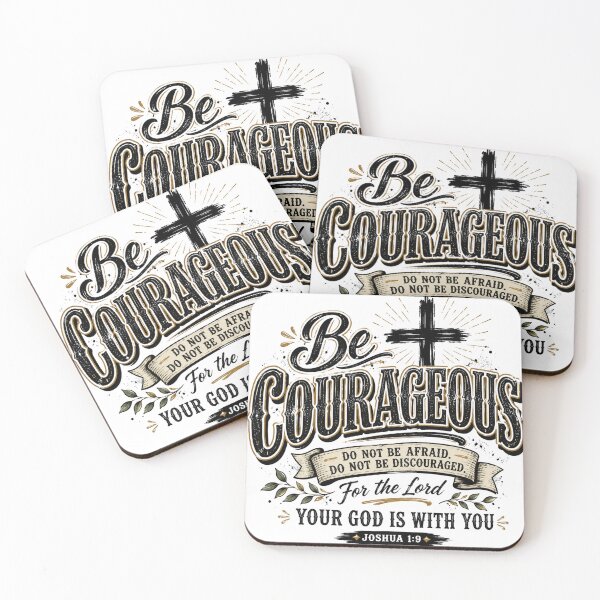Item preview, Be Courageous Joshua 1:9 Christian Design designed and sold by ButterflyHolly Resource.