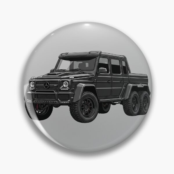 Item preview, Custom Mercedes-AMG G63 6x6 Black Lifted Luxury Truck Illustration designed and sold by Motorline44.