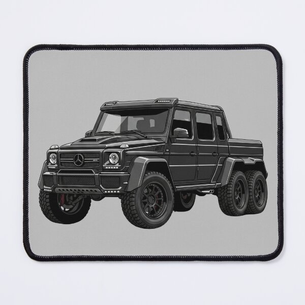 Item preview, Custom Mercedes-AMG G63 6x6 Black Lifted Luxury Truck Illustration designed and sold by Motorline44.