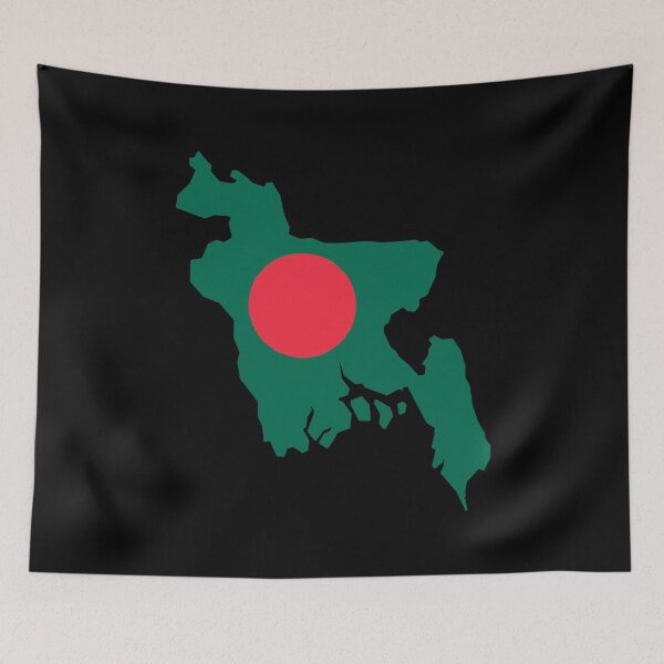 Artikelvorschau, Flagge in Form von Bangladesch (BD) entworfen und verkauft von shitpostee.