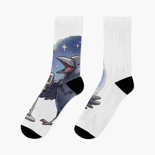 Item preview, Singing Crow Under The Stars designed and sold by DailyDoodlesBySumbul.