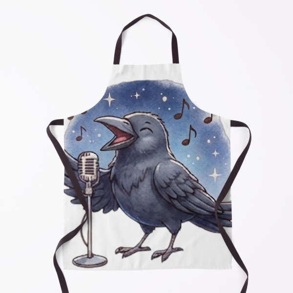 Item preview, Singing Crow Under The Stars designed and sold by DailyDoodlesBySumbul.