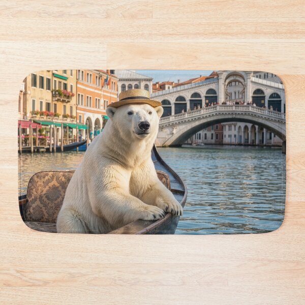 Item preview, Polar Bear Takes Venice Gondola Ride designed and sold by Tridentulus.