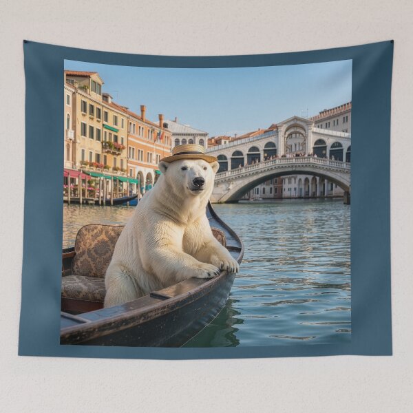 Item preview, Polar Bear Takes Venice Gondola Ride designed and sold by Tridentulus.