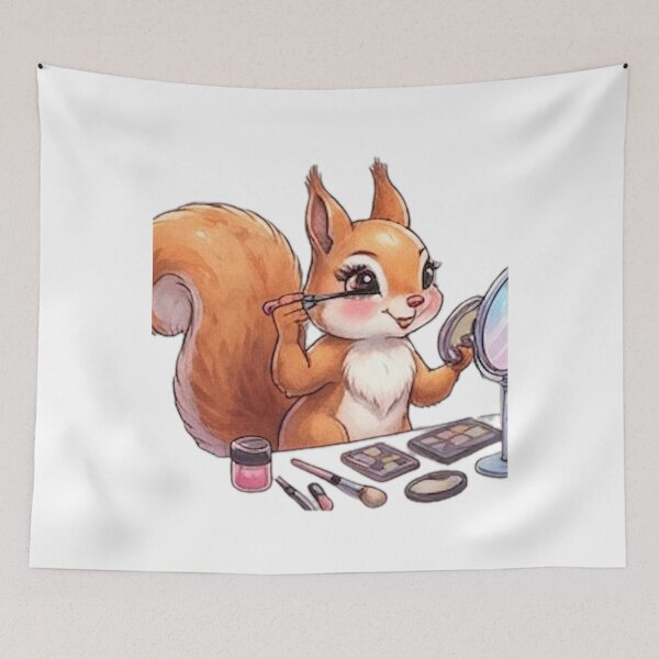 Item preview, Makeup Artist Squirrel designed and sold by DailyDoodlesBySumbul.
