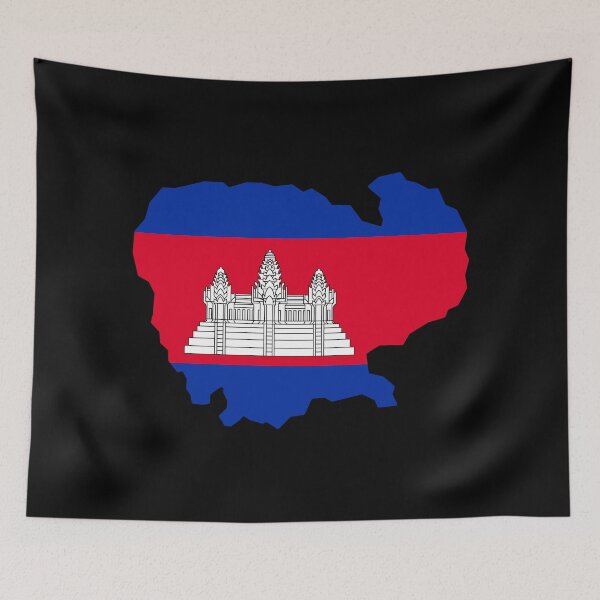 Item preview, Cambodia Shaped Flag KH designed and sold by shitpostee.