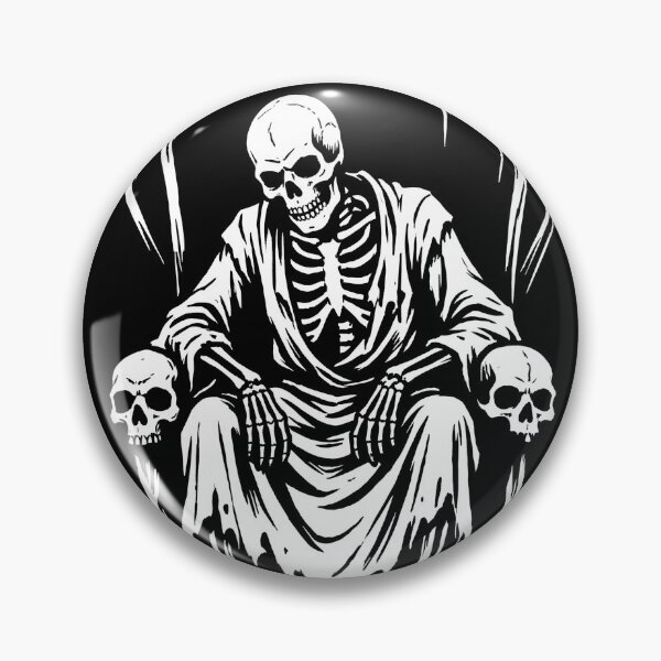 Item preview, Skeleton King Sitting on Throne of Skulls and Bones designed and sold by MisteryDesigner.