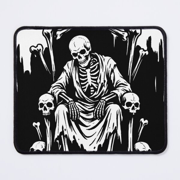 Item preview, Skeleton King Sitting on Throne of Skulls and Bones designed and sold by MisteryDesigner.