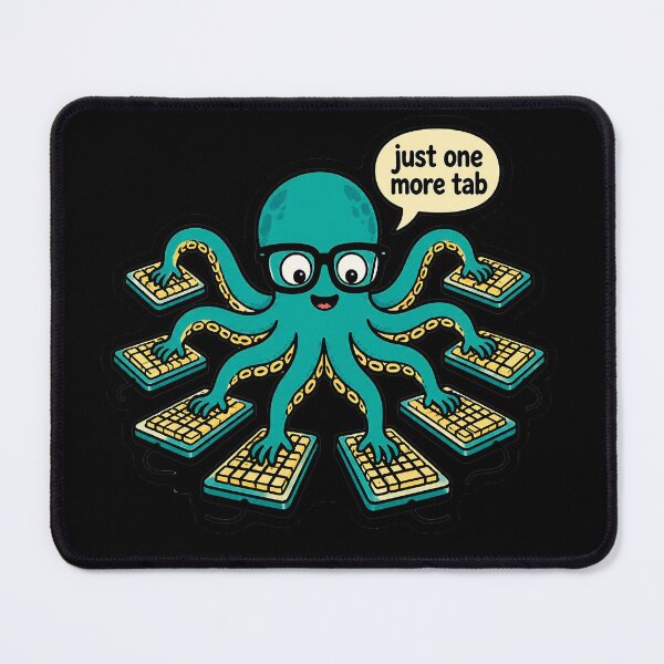 Item preview, Just One More Tab - Funny Octopus Programmer Multitasking Shirt designed and sold by Geek Tracy Shop.