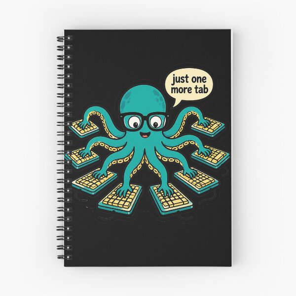 Item preview, Just One More Tab - Funny Octopus Programmer Multitasking Shirt designed and sold by Geek Tracy Shop.