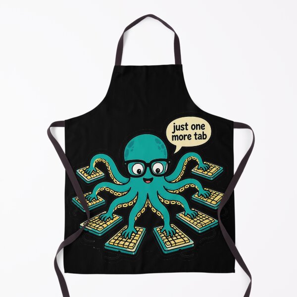 Item preview, Just One More Tab - Funny Octopus Programmer Multitasking Shirt designed and sold by Geek Tracy Shop.