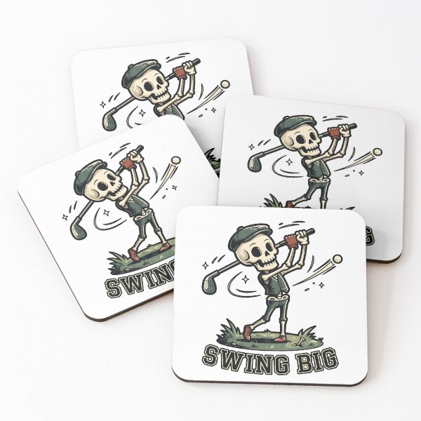 Item preview, Skeleton Golfer Swings Club Swing Big Quote designed and sold by MisteryDesigner.