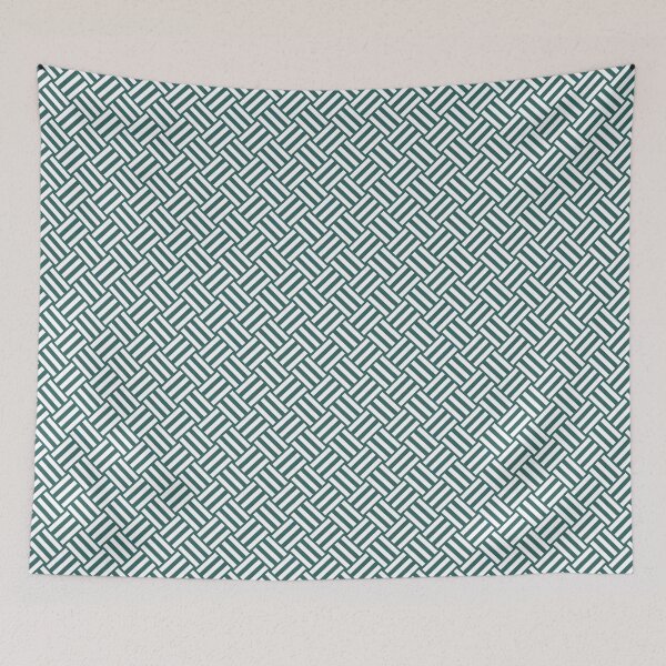 Item preview, Teal And White Basket Weave Pattern designed and sold by pattern-archive.