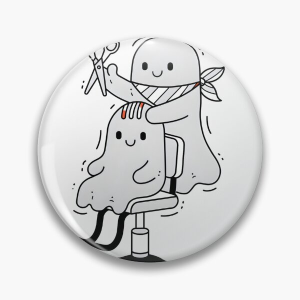 Item preview, Cute Ghost Barber Funny Halloween Hair Stylist designed and sold by DariaOltes.