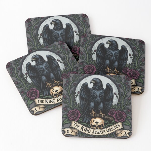Item preview, Eagle Gothic Art - The King Always Watches - Dark Nature Moon Design designed and sold by GoGreenlove.