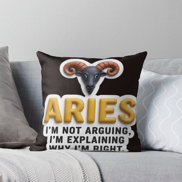 Item preview, aries I'm not arguing colorful typographic funny zodiac design designed and sold by SmashingDeals.
